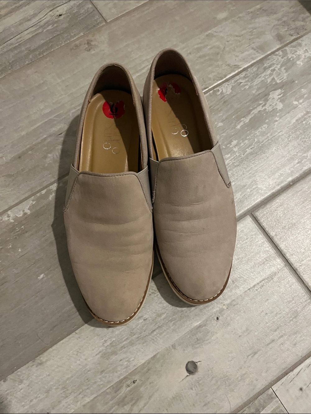 Franco Sarto Light Taupe Slip-On Loafers
